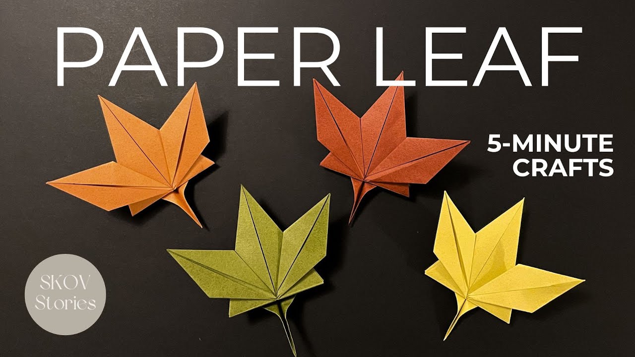 Easy Origami Paper Leaf step by step YouTube