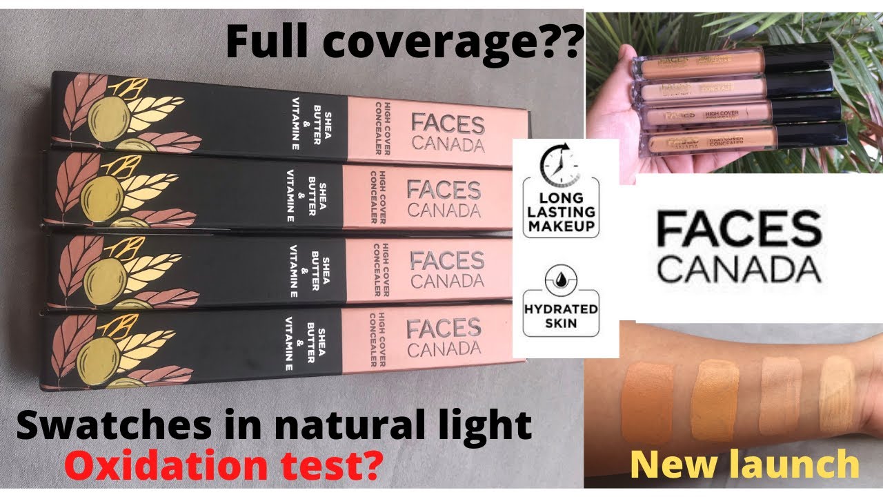 Faces Canada High Cover concealer swatches@facescanada1045 - YouTube