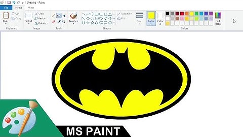 How to draw a Batman logo using MS Paint | Drawing Tutorial