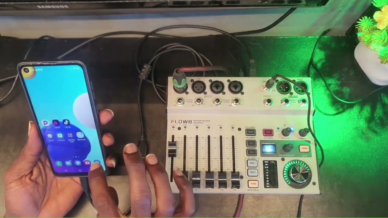 Запись звука через USB с помощью смартфона с использованием FLOW8. Краткое руководство.