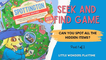 Spottington Seek and Find Game Part 1 (Find hidden objects with me!) - Early Learning Directed Play