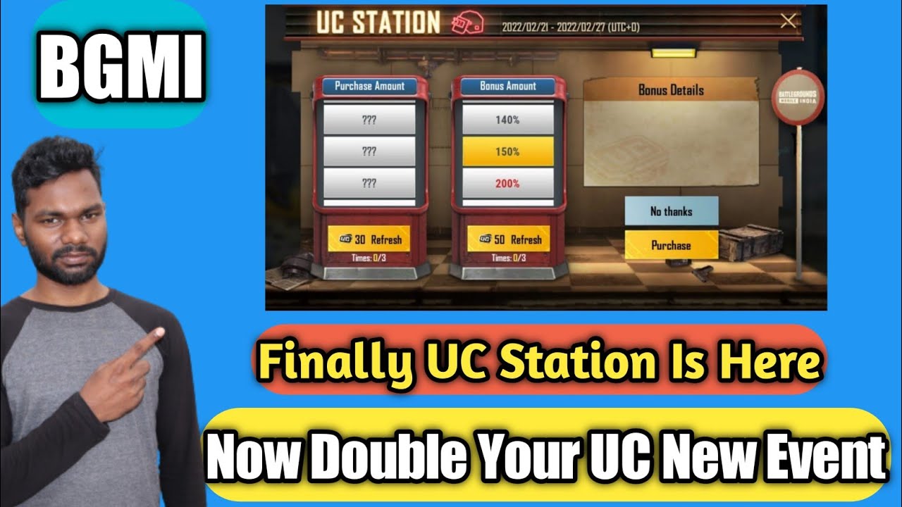 BGMI New Event UC Station Here 2022 | Apni UC Double Kare