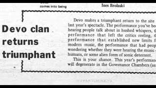 Devo founding member talks about Devo's earliest recorded performance