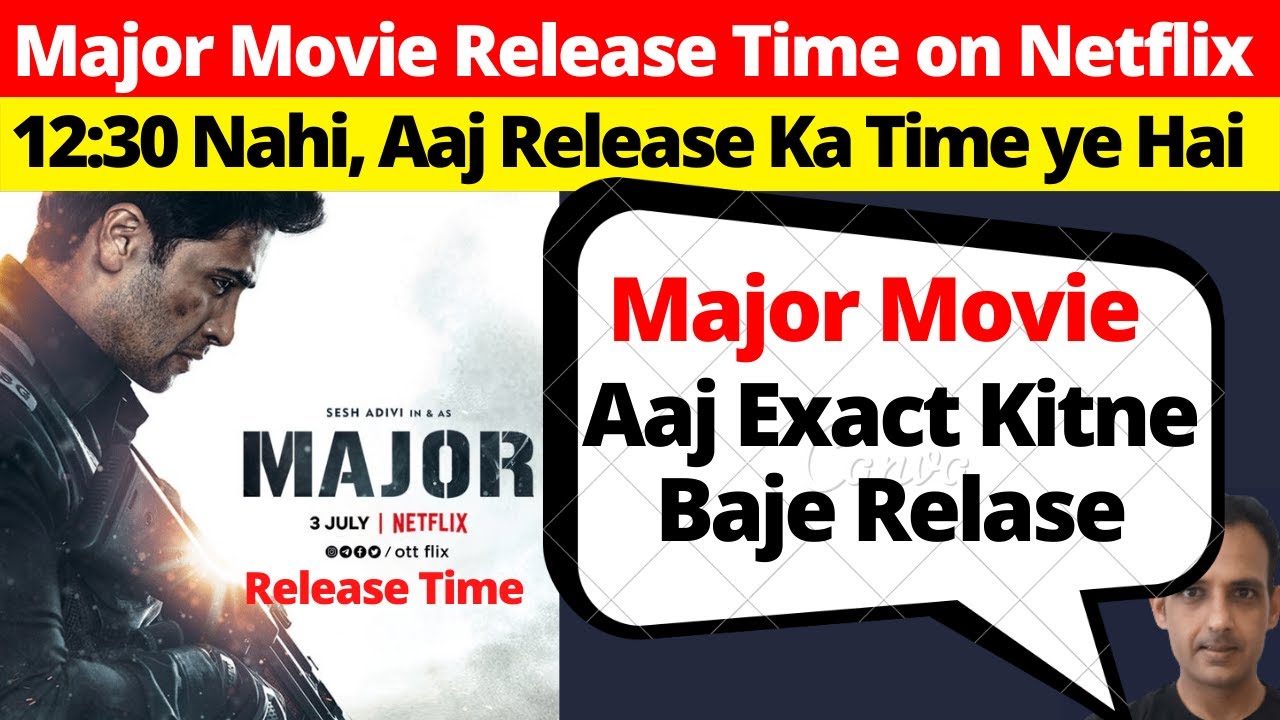 Major Release Time on Netflix I OTT Release Date I Major Movie OTT Release Date 