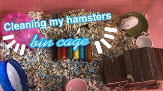 How I clean my hamsters cage!