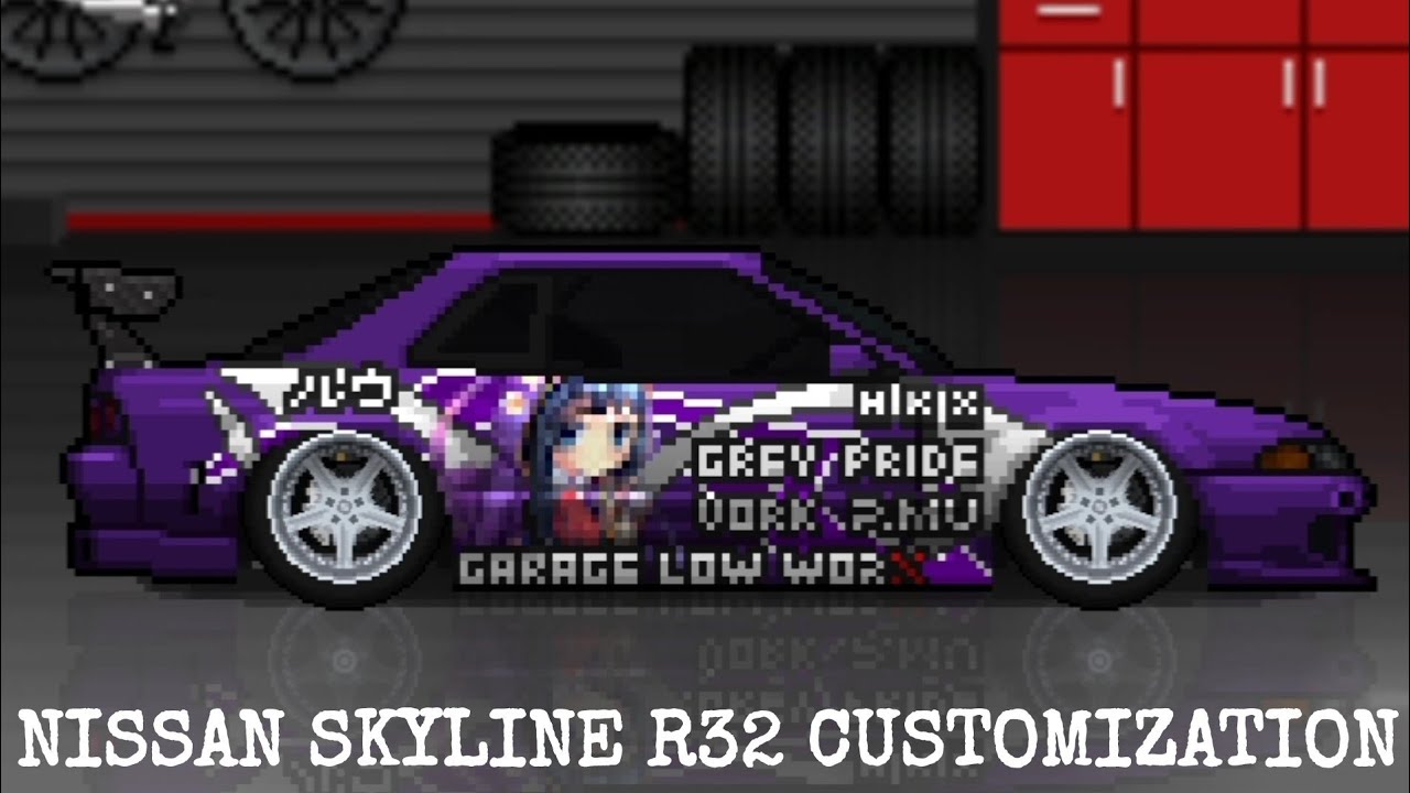Pixel Skyline R32 Nissan Skyline R32 Customization (Pixel Car Racer) - YouTube