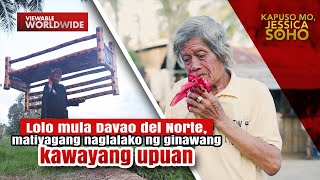 68-anyos na lolo, naglalako ng kawayang upuan na halos 30 kilos ang bigat | Kapuso Mo, Jessica Soho