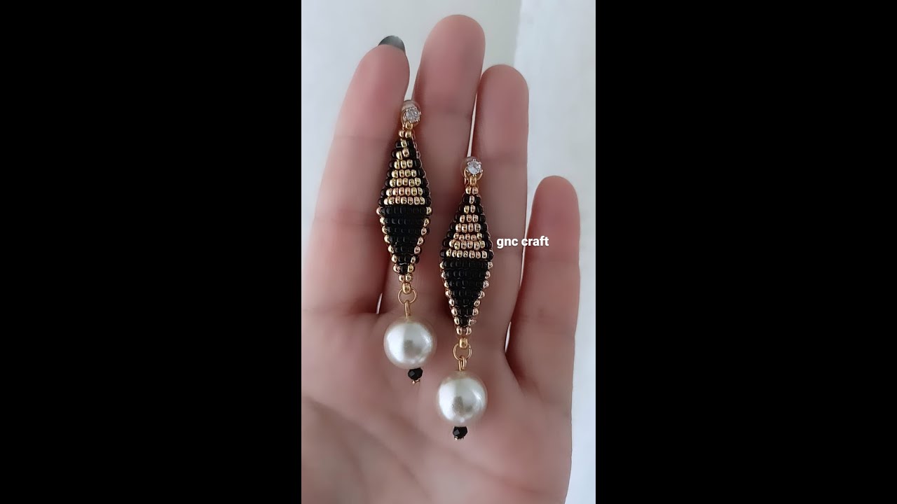 ŞIK BONCUK KÜPE YAPIMI STYLISH BEAD EARRINGS MAKING