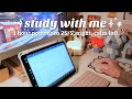 1 HOUR STUDY WITH ME: cozy pomodoro 25/5, calm lofi music, evening, snowy, typing ❄️ timer & alarm