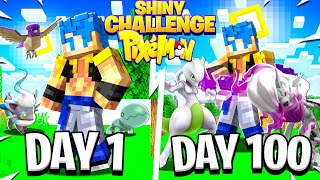 100 Days in Minecraft Pixelmon Shiny $1000 Challenge (Pokémon in minecraft)