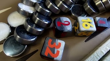 #BACKGAMMON: Black & White PEARL METAL CHECKERS