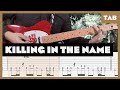 Rage against the machine  killing in the name  guitar tab  drop d  lesson  cover tutorial