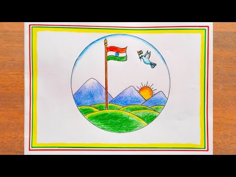 Republic Day Drawing Easy with Oil Pastel Step by Step - YouTube-saigonsouth.com.vn