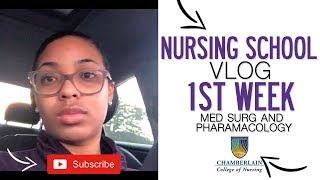 Chamberlain College Of Nursing - Nursing School Vlog 2 Med Surg and Pharamacology