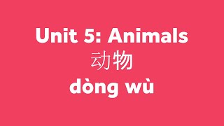 Unit 5: Animals 动物 dòngwù