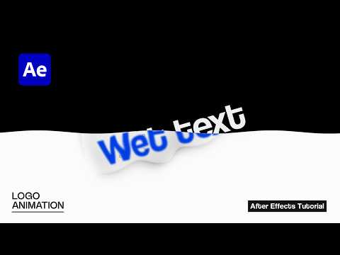 Drop Text in Water - Logo Animation | After Effects Tutorial