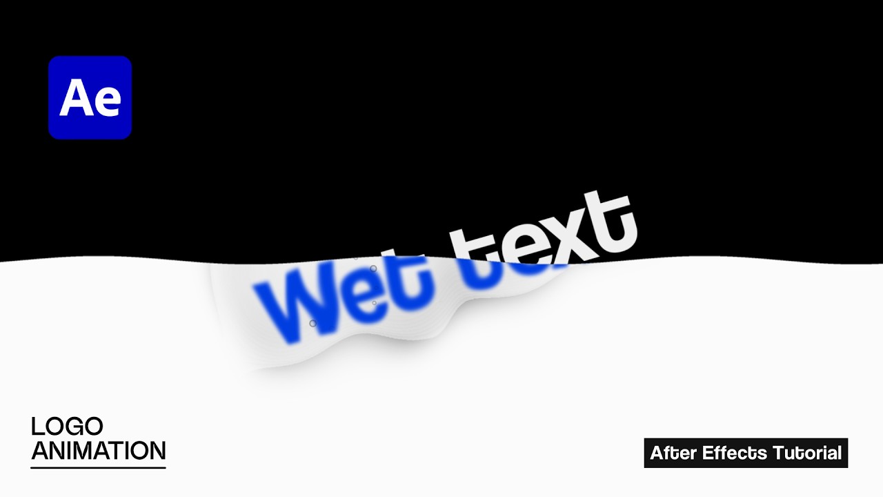 Drop Text in Water - Logo Animation | After Effects Tutorial