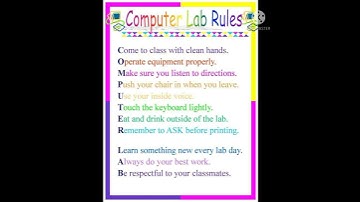 computer lab rules |by learn computer skills