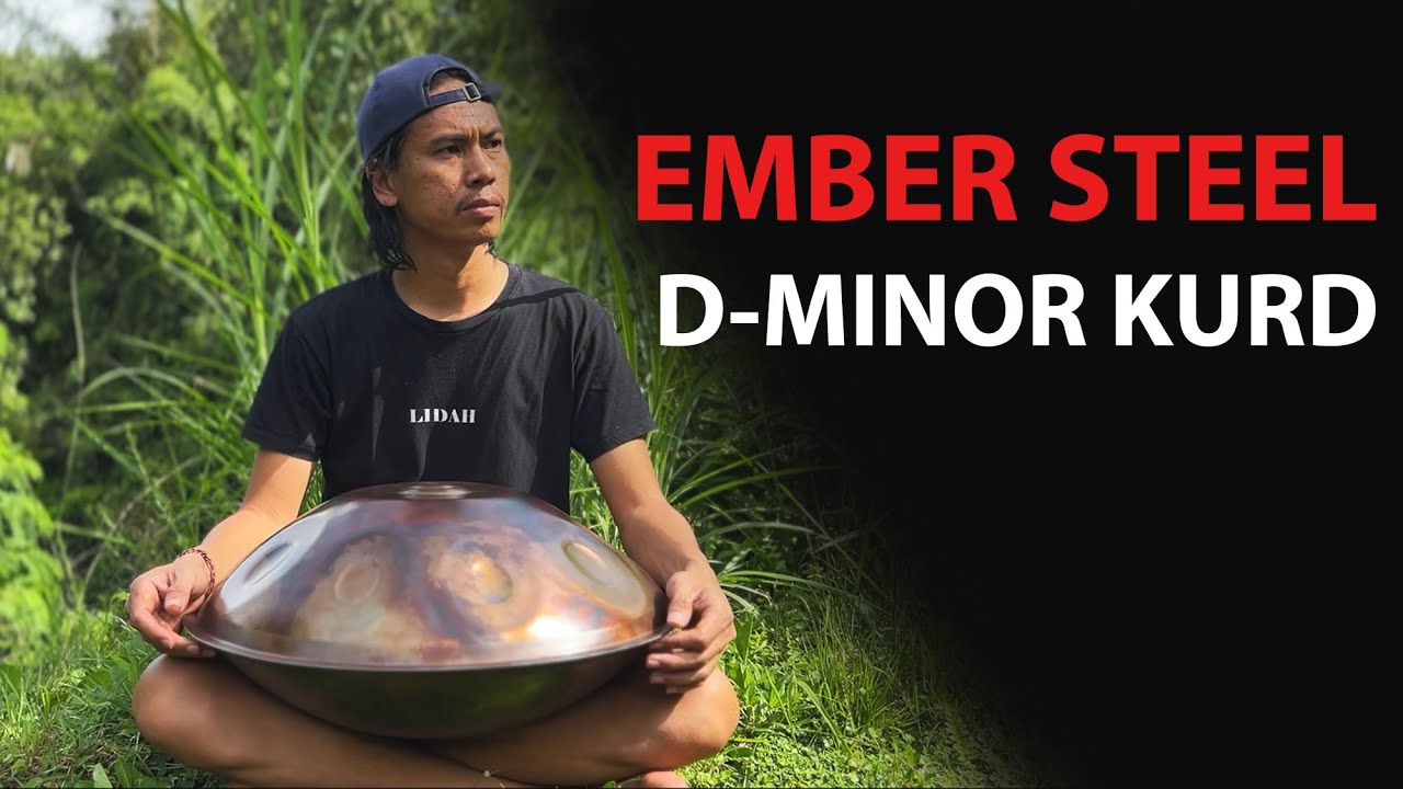 Ember Steel Handpan D-Minor Kurd I LIDAH® Handpan