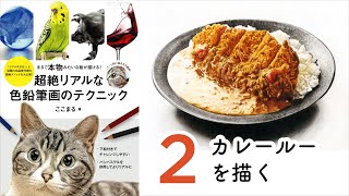 カツカレー【カレールーを描く】～超絶リアルな色鉛筆画のテクニック～ ここまる / 色鉛筆画