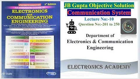 JB Gupta Communication System Solution | JB Gupta Electronics & Communication Engineering Solution