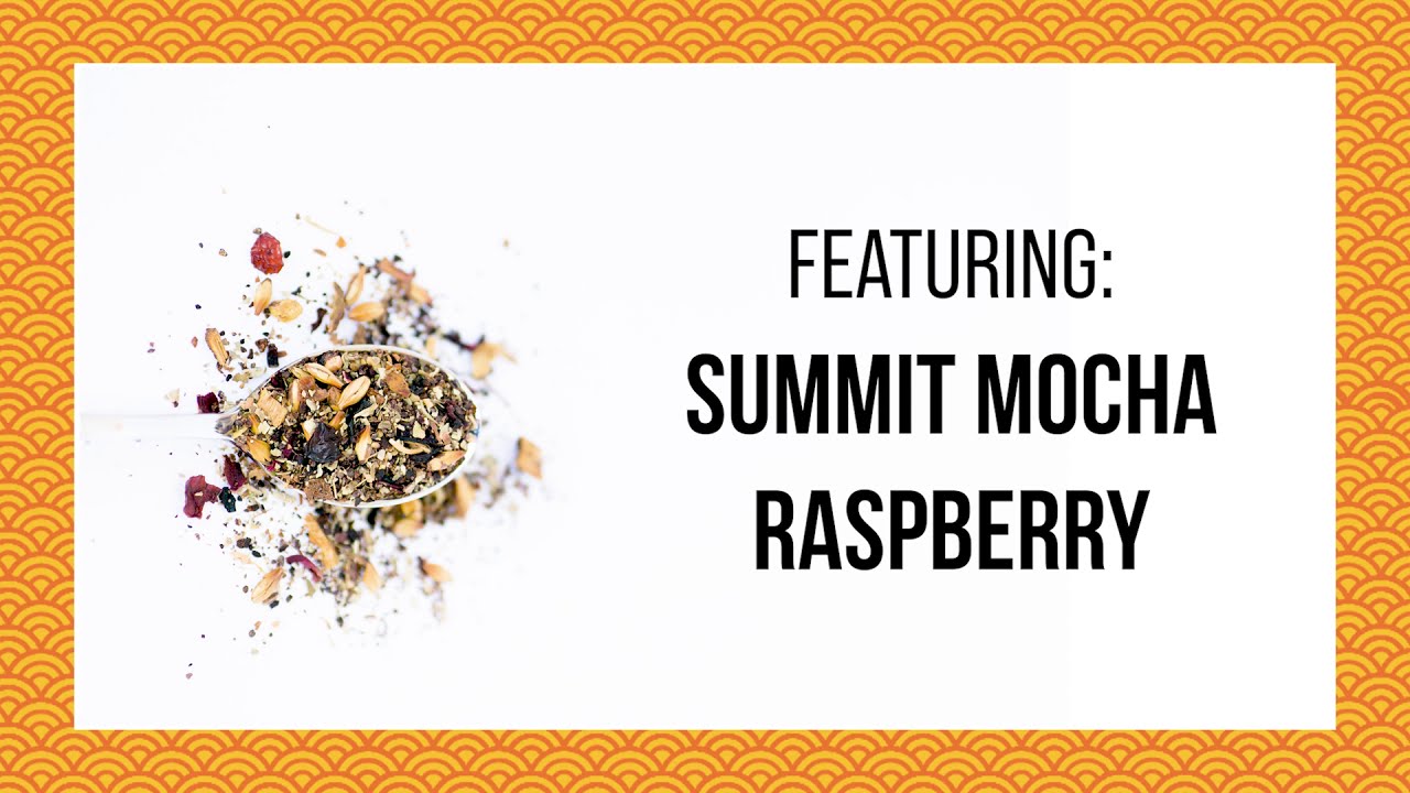 Steeping Herbal Tea: Summit Mocha Raspberry
