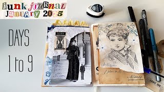 Crafty Planner -JUNK JOURNAL JANUARY 2025 - Days 1 - 9  #junkjournaljanuary #junkjournaljanuary2025