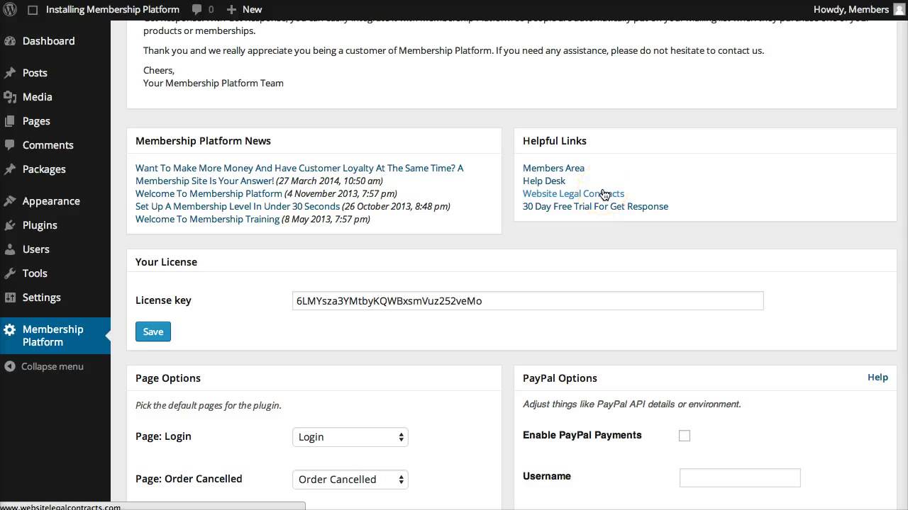 How To Install Membership Platform