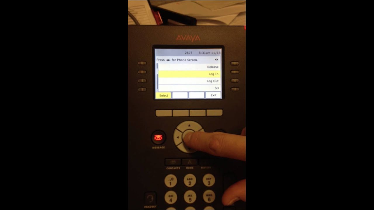 Avaya 9600 Set Intake Login Instruction
