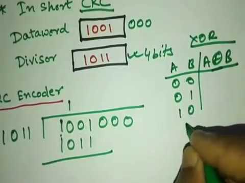 Cyclic Redundancy Check (CRC) Example 1| CRC | Data Communication | J ...