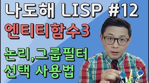 리습강의/나도해 LISP #12 - 논리그룹 필터선택 / About Logical Grouping of Selection Filter