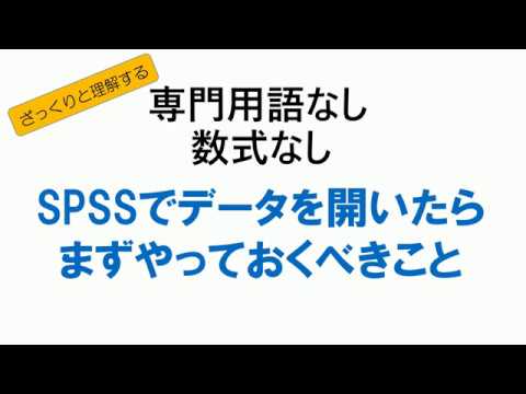 SPSSでデータを開いたらまずやるべきこと