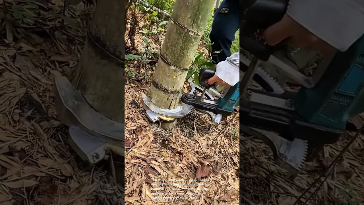 Bamboo Harvesting with a Power Tool!