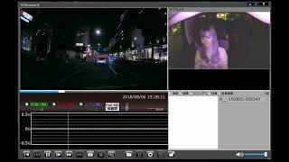 コムテック ドライブレコーダー HDR-951GW ビューワソフト2画面表示