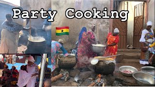 Cooking PARTY TUO-ZAAFI + RICE AND STEW in the ZONGO COMMUNITY|| naming ceremony||Sunyani Ghana