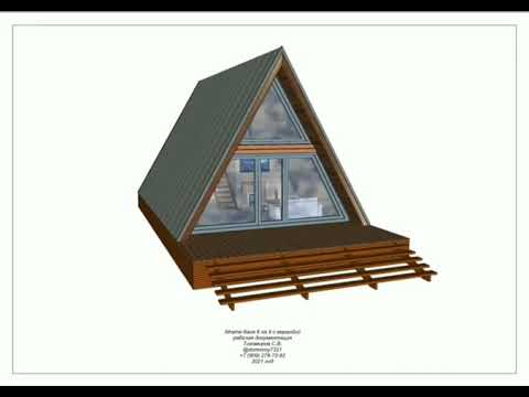 Aframe-баня 6*9, с