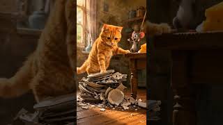 Try not to laugh🤣| Funny story of Cat & Rat the cheese heist🧀 #growth #funny #funnycats