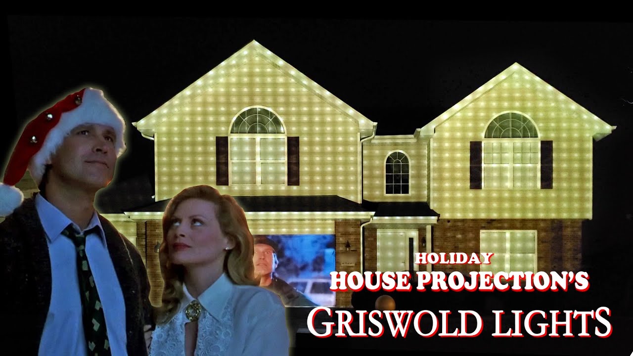 "Christmas Vacation Lights Scene" 2020 House Projection YouTube