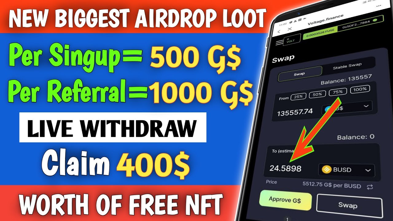Earn 100$-400$🔥| GoodDollar Unlimited Referral Tricks | Claim Binance Free NFT | Realbox New Airdrop