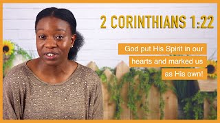 2 Corinthians 1:22 -  Memory Verse with Ms.T | Bible Devotions for Everyone