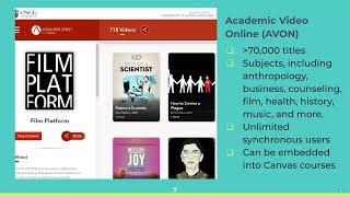Research and Application Webinar: Streaming Options at UNCG Libraries
