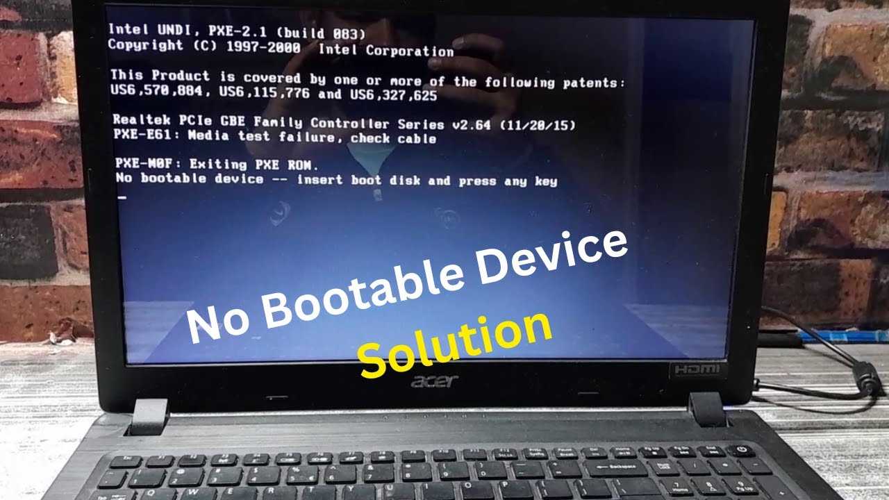 no bootable device | how to fix no bootable device issue on laptop