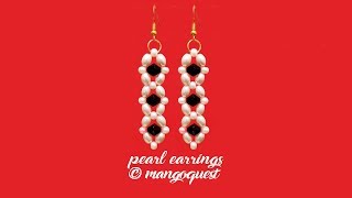 Quick And Easy Pearl Earrings Tutorial Fashion Jewellery DIY By Mangoquest