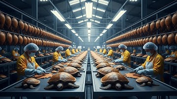 Inside the Turtle Leather Factory–Million-Dollar Products Are Made from Tortoise Skin (Full Process)