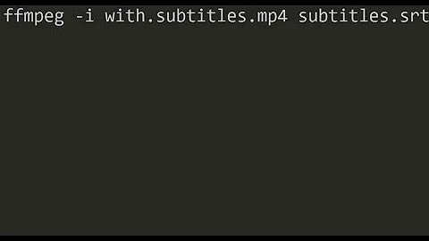 Extract video subtitles with ffmpeg