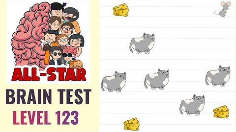 Brain Test All Star Level 123 | Save the mouse from the cats | Walkthrough