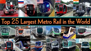 TOP 25 LARGEST METRO RAIL SYSTEMS IN THE WORLD 2023 || METRO | SUBWAY | MRT