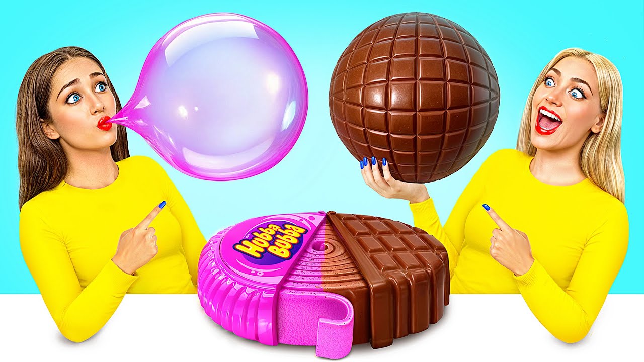 Desafio Comida Real vs Comida De Chocolate | Incríveis Truques de Cozinha por Choco DO