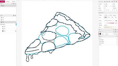 Pizza Line Drawing w Gravit Designer