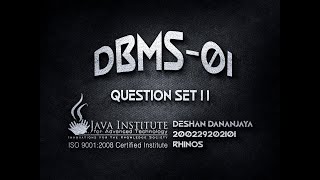 Question Set 11 | Database Management System | Java institute for Advanced Technology. screenshot 2